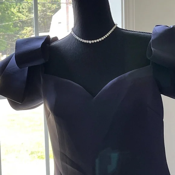 BADGLEY MISCHKA blue size 12 new with tags great mother of the bride dress - Picture 7 of 11